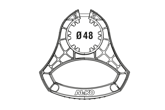 AL-KO 1931978 manoeuvreerhendel voor 48 mm neuswiel