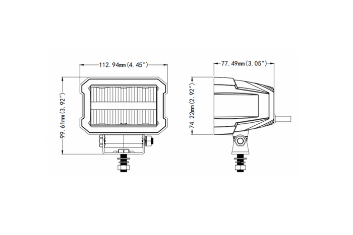 LED-werklamp met reflector TruckLED BEZEL-LESS L3422 12xLED 2200lm
