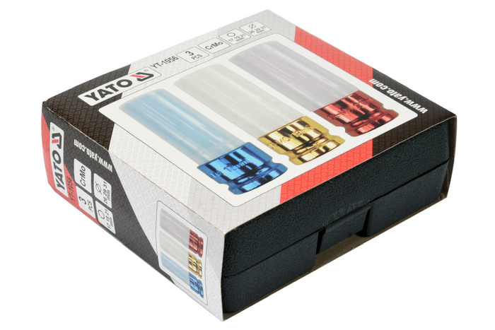 Slagsleuteldoppen voor aluminium velgen YATO YT-1056 17-21mm 3 stuks.