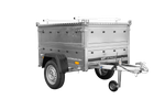 Enkelassige aanhanger 150x106 UNITRAILER GARDEN 150 KIPP met BIS-zijwanden en aluminium afdekking