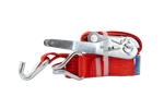 Set van vier UNITRAILER 4m/50mm/5t rode transportbanden met spaninrichting