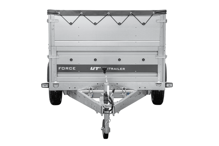 Lichte aanhanger 264x125 UNITRAILER FORCE 264 KIPP met BIS-zijwanden, H-0 frame en grijze afdekking