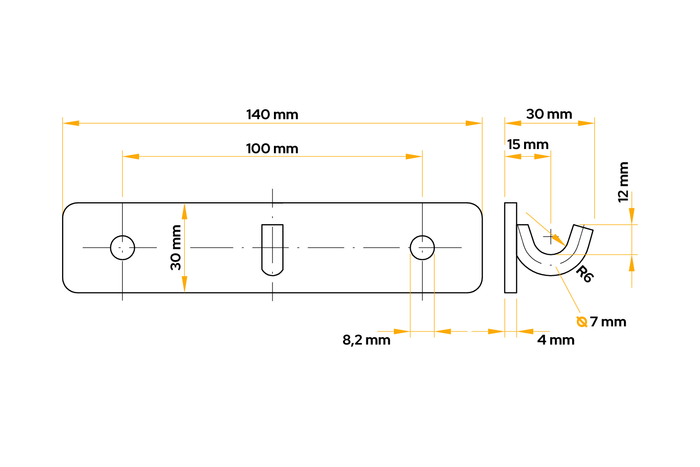 WINTERHOFF BVG 40-A zijkoppelingshouder voor aanhangwagen zijkoppeling