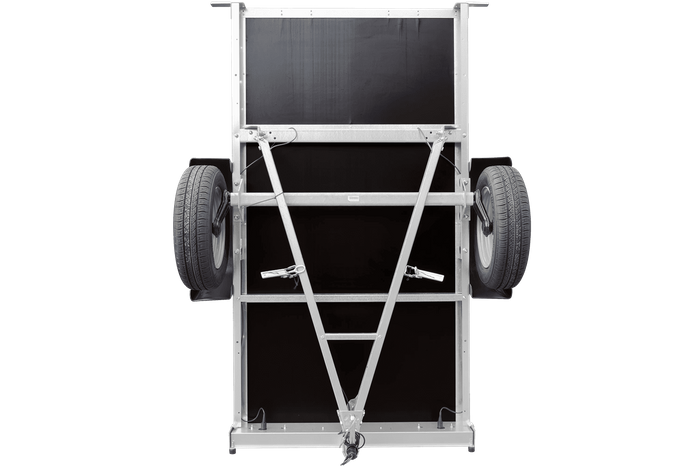 Autotrailer 200x106 UNITRAILER GARDEN 200 KIPP met H-800 frame en grijs dekzeil