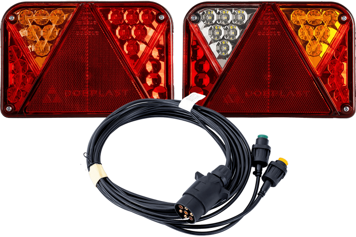 DOBPLAST DPT35 LED-achterlichten + MANTES 4m 7PIN-kabelboom
