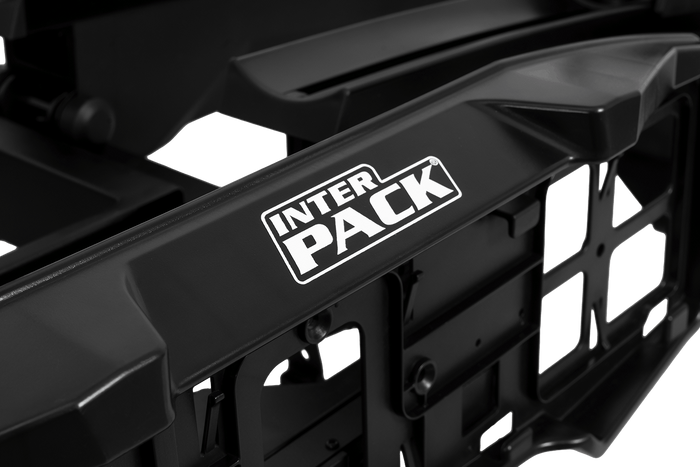 Inter Pack Velox 2 LED - opvouwbare fietsendrager voor op de trekhaak voor 2 fietsen met LED-verlichting (zwart)