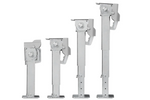Set van twee uitschuifbare steunen met slinger en ProPlus 361500-montage voor een 1000 kg vlakke aanhanger (290-460 mm).