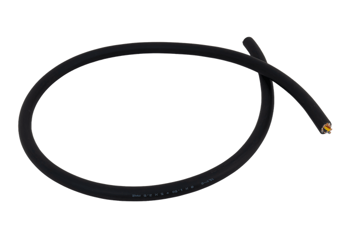Elektrische kabel HYBSZ YLY-S 8x1.5+5x2.5 dertienaderig - 1m