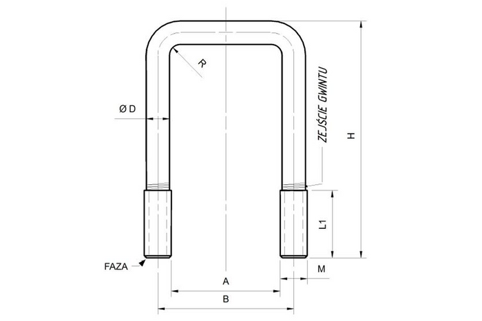 DROMET vierkante klem type C M10 115/170 (4")