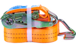 Set van vier UNITRAILER 4m/25mm/1t oranje transportbanden met spaninrichting