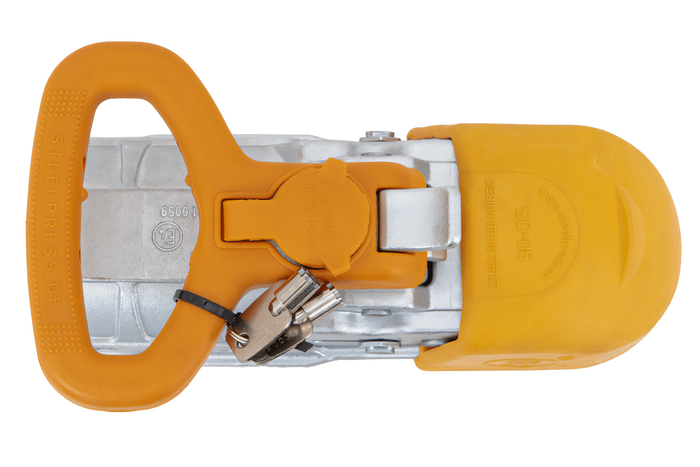 STEELPRESS BC-3500E-00-02+SD kogelkoppeling voor een 3500kg aanhangwagen met een 60,5mm gietijzeren buisdissel