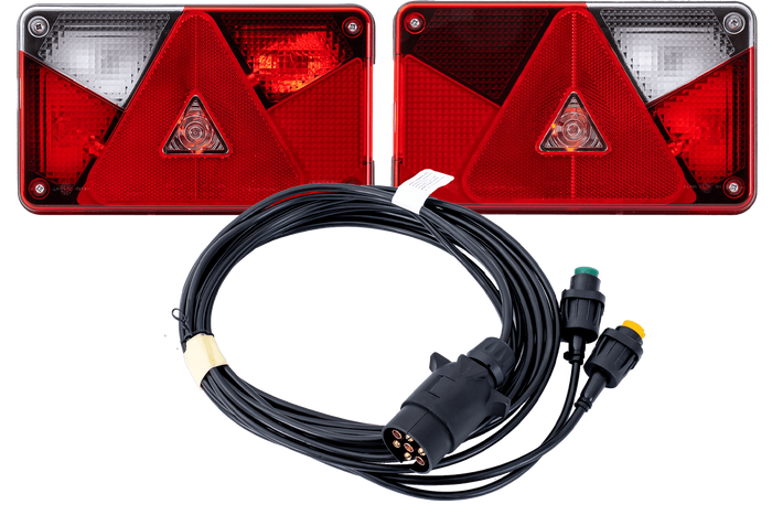 ASPÖCK MULTIPOINT V achterlichten + MANTES 4,1m 7-polige kabelboom