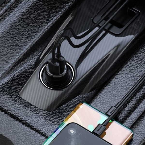 FM-zender BASEUS T type S-16 bluetooth 5.0 MP3 + autolader 2x USB