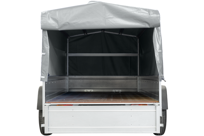 Twee-assige aanhanger 264x125 UNITRAILER GARDEN 264/2 KIPP met H-800 frame en grijze kap
