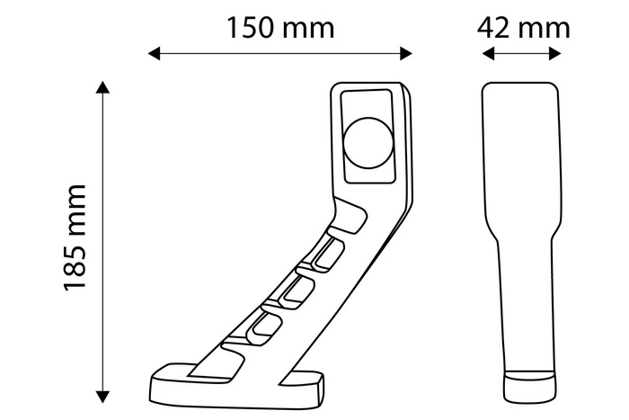 Set van twee TT TECHNOLOGY TT.12191 LED-markeringslampen, links + rechts, op een rubberen arm