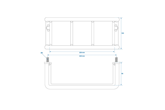ProPlus beschermrooster voor achterlicht van aanhanger, achterlichtafdekking 228x105x80mm