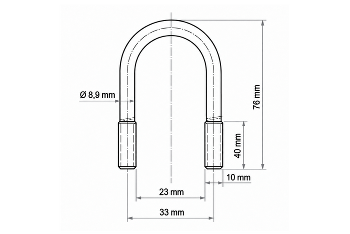 DROMET type B ovale klem M10 23×76mm