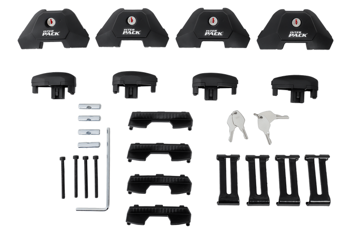 Inter Pack Virgo IR 120 (G2) dakdrager voor geïntegreerde dakrails (zwart)