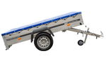 Lichte aanhanger 230x125 UNITRAILER GARDEN 230 KIPP met H-0 frame en blauwe hoes