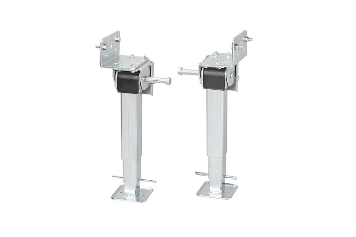 Set van twee uitschuifbare steunen met slinger en ProPlus 361500-montage voor een 1000 kg vlakke aanhanger (290-460 mm).