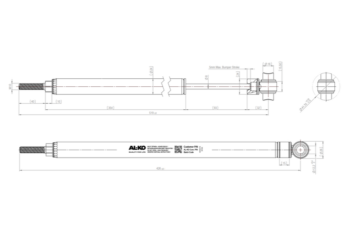AL-KO 150V oplooprem/remschokdemper