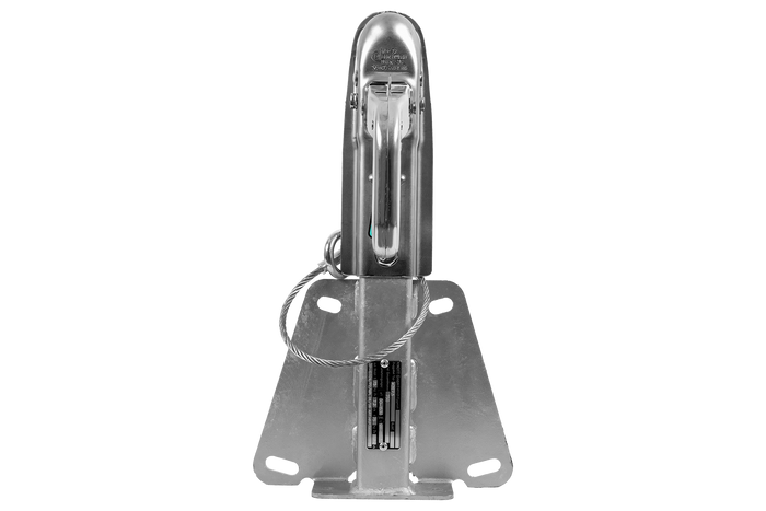 KNOTT K7.5-H+KZE7.5 kogelkoppeling met steun en kabel voor een aanhanger van 750 kg met V-vormige dissel.