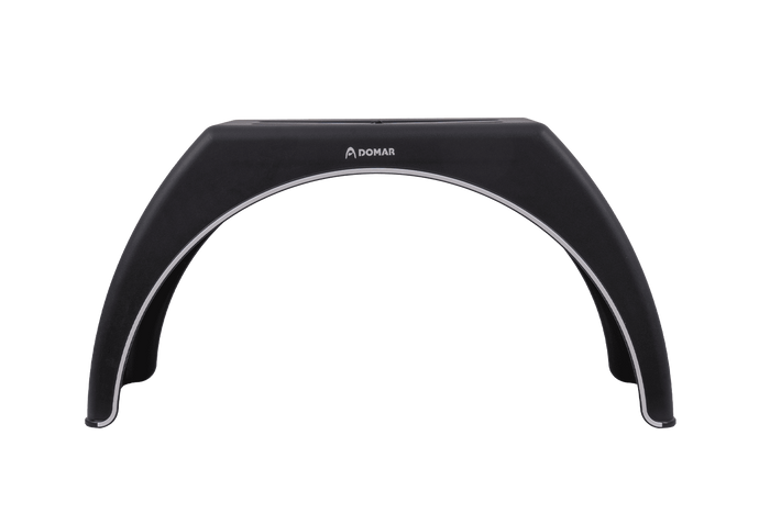 Aanhangwagen spatbord 15-17,5" DOMAR DK3114 vlakke wielkast 950/300mm met witte afwerking