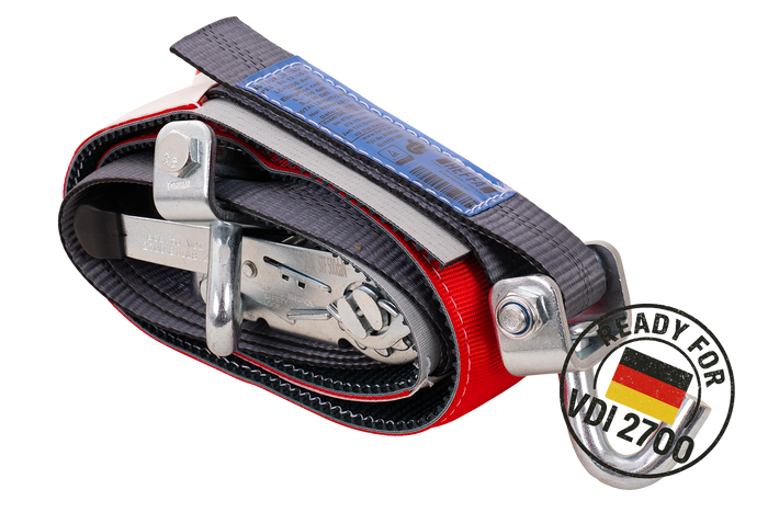 HEFFA CARLINE 130 spanband voor sleepwagens wielbevestigingsband 2,8m/50mm/5t VDI 2700