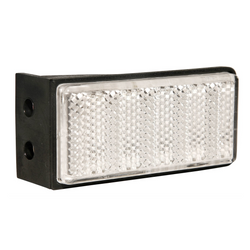 Rechthoekige reflector met houder, wit, ASPOCK 76x34mm reflector