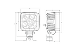 LED-werklampreflector WAŚ W144/70 1206 12xLED 4000lm