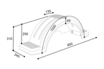 DOMAR D20422 spatbord voor boottrailer 13-14 inch 950x240 mm