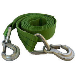 Sleepkabel met haken HILLS sleepband 5m/60mm/6t groen
