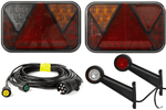 Verlichtingsset: FRISTOM LED achterlichten + HORPOL LED markeringslichten + MANTES 5,3 m 7-polige kabelboom