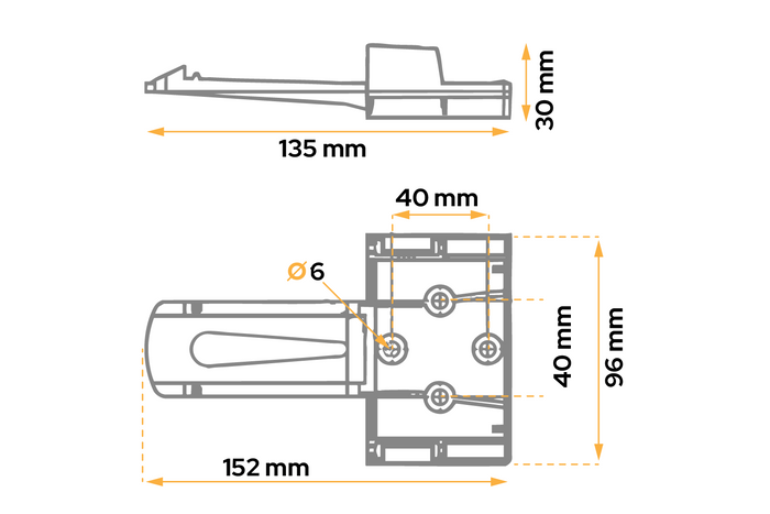 AL-KO wielkeg UK10 met houder, 102mm