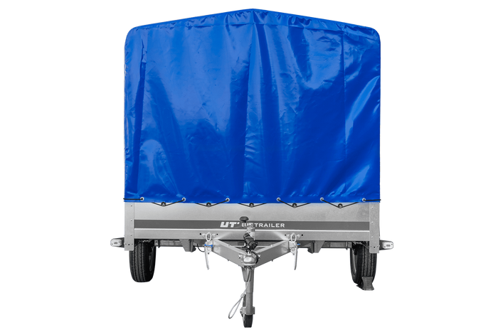 Eenassige aanhangwagen 264x150 UNITRAILER GARDEN 265 KIPP met H-1100 frame en blauwe huif