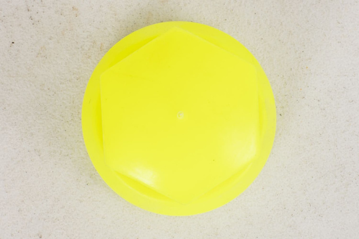 OUTLET Dop met indicator voor wielbouten HOOG FI33 GEEL