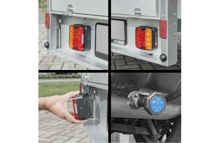 ProPlus LED 13-pins achterlichten met 4 functies (links + rechts), magnetisch, Bluetooth
