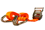 Set van vier UNITRAILER 3m/35mm/2t oranje transportbanden met spaninrichting