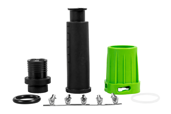 MANTES waterdichte connector voor achterlichten van aanhangers, bajonetsluiting, 5-pins, groen, rechts