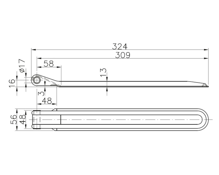 WINTERHOFF BSCH 10-320 aanhangwagenzijscharnier voor montage aan aanhangwagenzijde