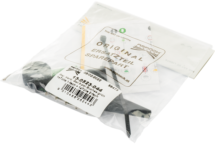 ASPÖCK 5-PIN bajonet connector voor 12V achterlichten, groen