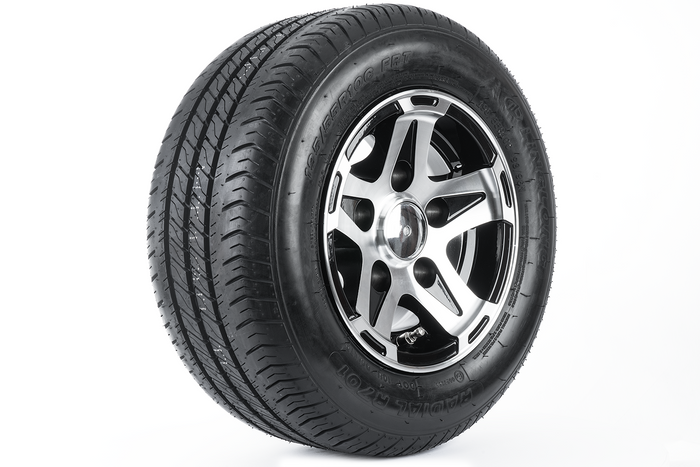 Set van twee versterkte wielen voor een aanhanger LINGLONG BAND 195/55 R10C 98/96N UNITRAILER ALU VELG 6Jx10" 5x112 ET -4