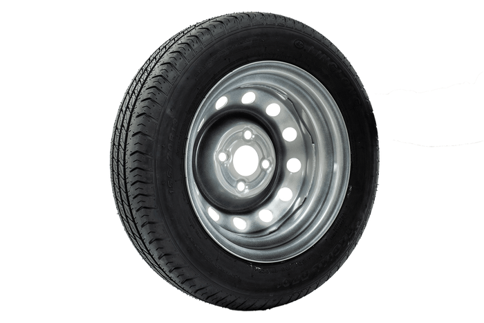 Set van twee wielen voor een aanhangwagen LINGLONG BANDEN 155/70 R13 75N UNITRAILER VELGEN 4Jx13"H2 4x100 ET:30