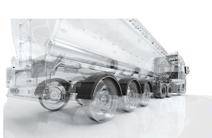 Spatbord voor aanhangwagen 19,5-24,5" DOMAR DK4175 1300/460mm wielkast voor snelle montage