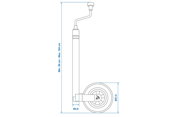 ProPlus 341510 neuswiel 150 kg 48 mm 800-1040 mm met weegschaal