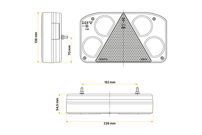 HORPOL LZD845 LED achterlicht 6 functies links