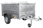 Lichte aanhanger 200x106 UNITRAILER GARDEN 200 KIPP met BIS-zijwanden en aluminium afdekking