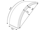 DOMAR T10100 spatbord voor landbouwmachines 16-28 inch 960x310 mm 
