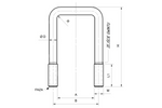 DROMET vierkante klem type C M8 89/141 (3")