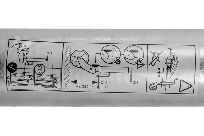 AL-KO 1223638 automatisch neuswiel met handgreep 500 kg 60 mm 1010-1350 mm